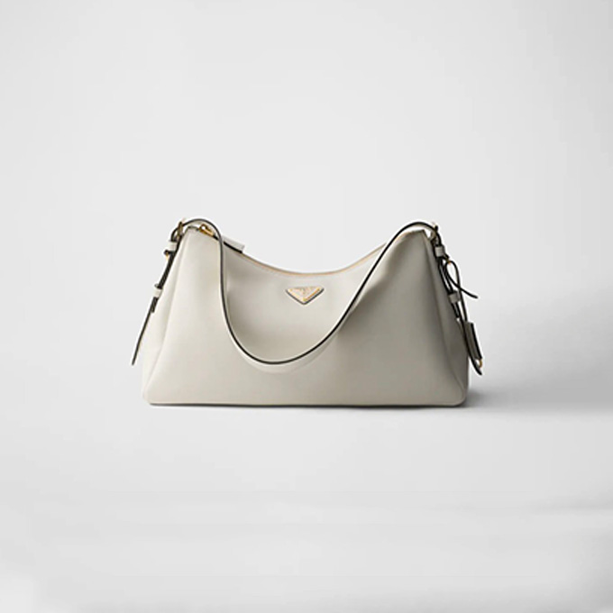 prada aimee large grained calfskin hobo shoulder bag #bc228